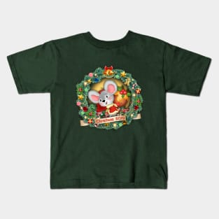 santa mouse 2019 Kids T-Shirt